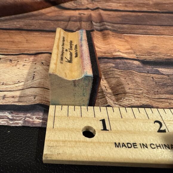 Snowman Rubber Stamp Wooden Mounted Crafts Scrapbooking Greeting Cards Christmas - Picture 9 of 9